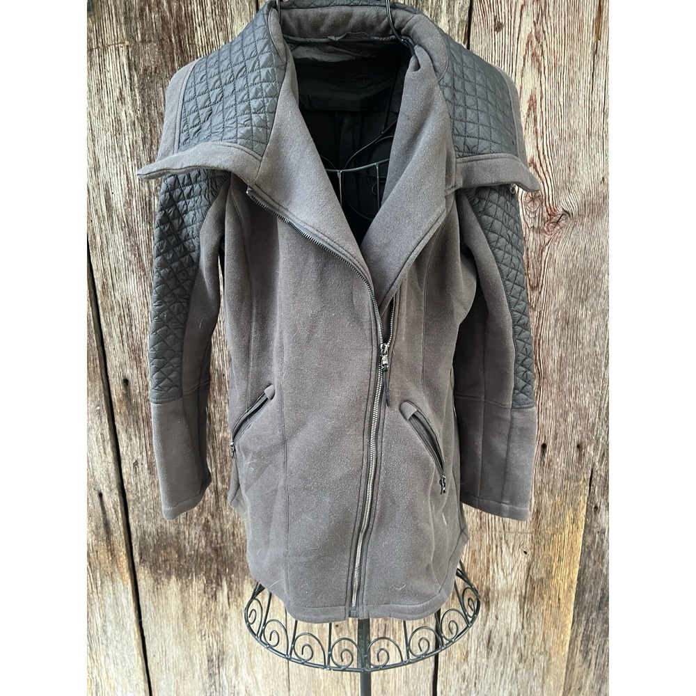 MICHAEL KORS Jacket Small Gray Voat Quilted Full Zip Logo